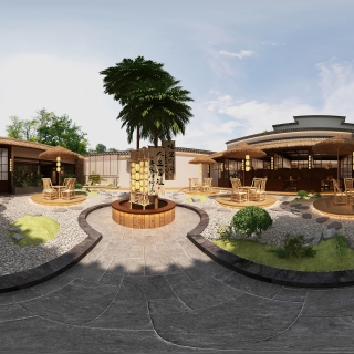 侘寂餐厅庭院 (1)