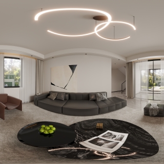 新中式客厅全景