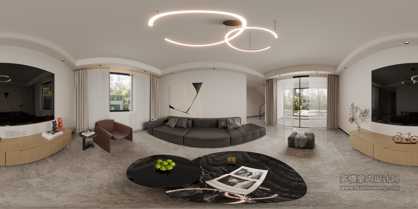 新中式客厅全景