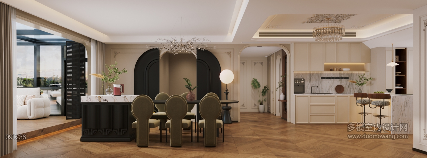 现代2楼客厅特写2