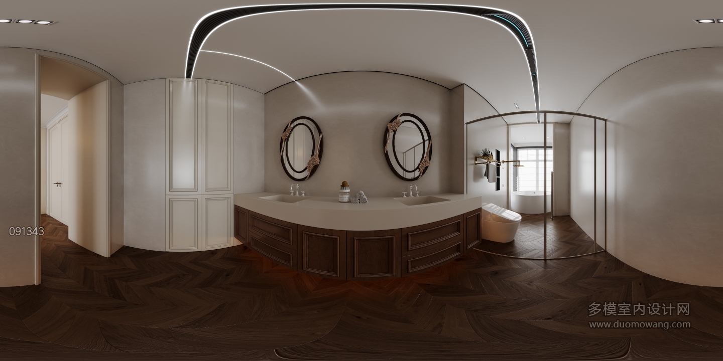 法式-二层卫生间全景