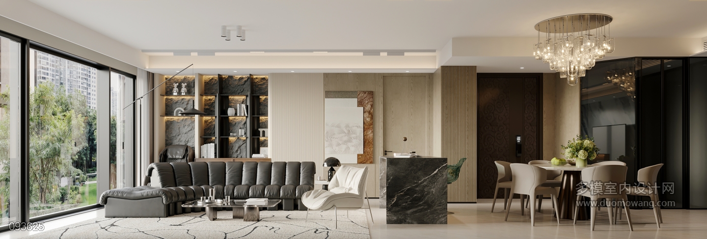 现代中古一层沙发墙