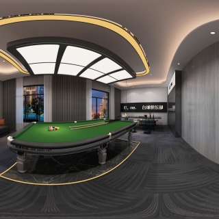 现代台球室台球包房1 (1)