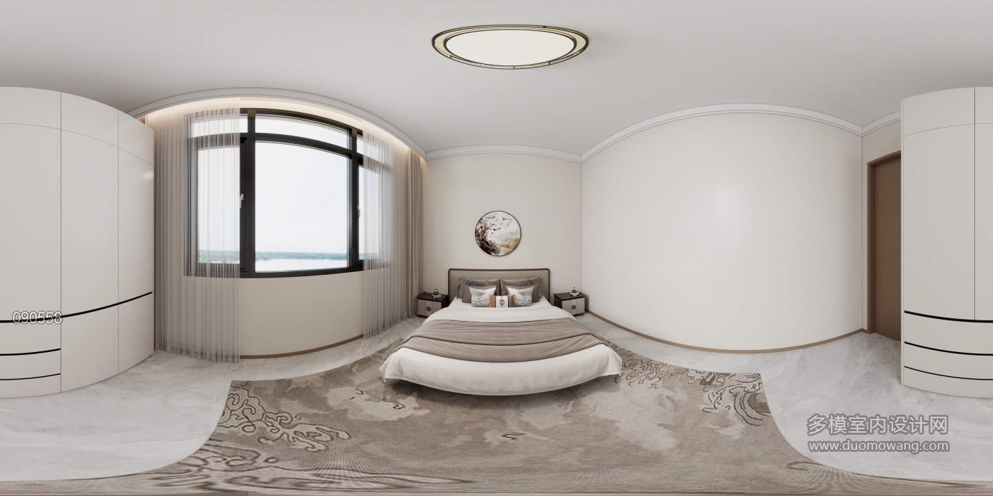 新中式二楼卧室3