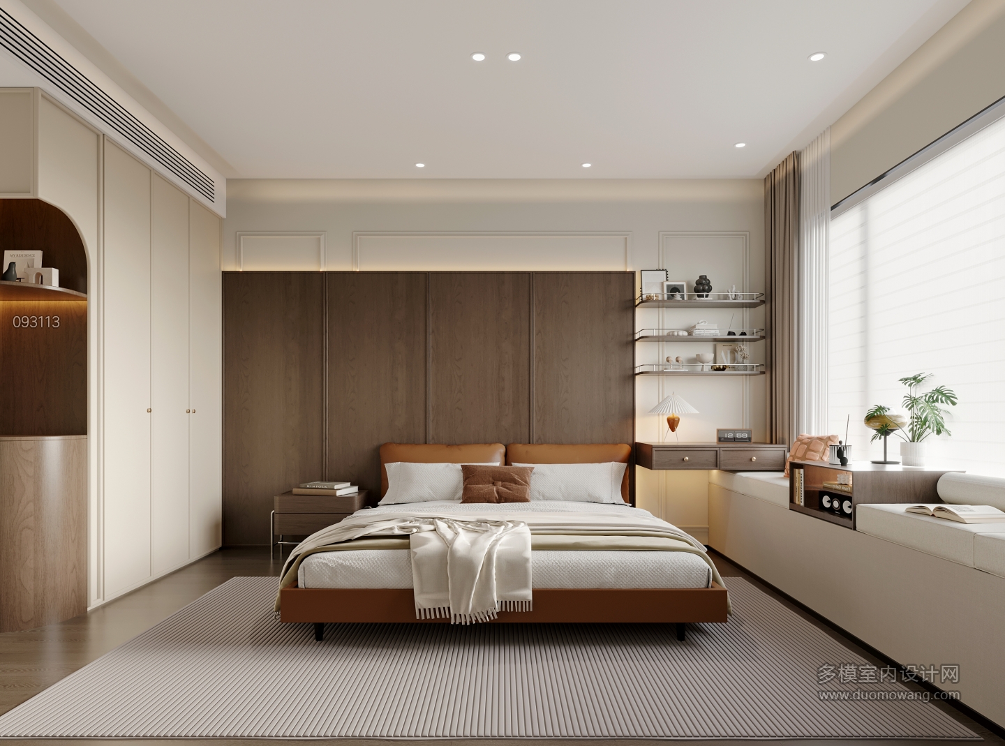 现代法式中古一层主卧