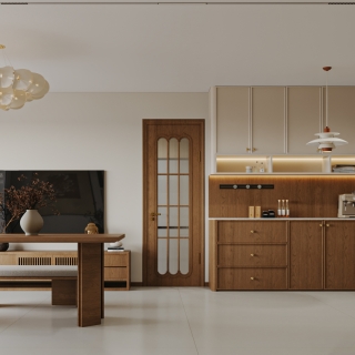 中古风客餐厅特写