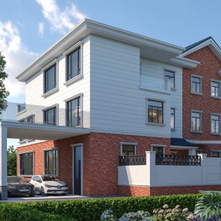 别墅外立面透视