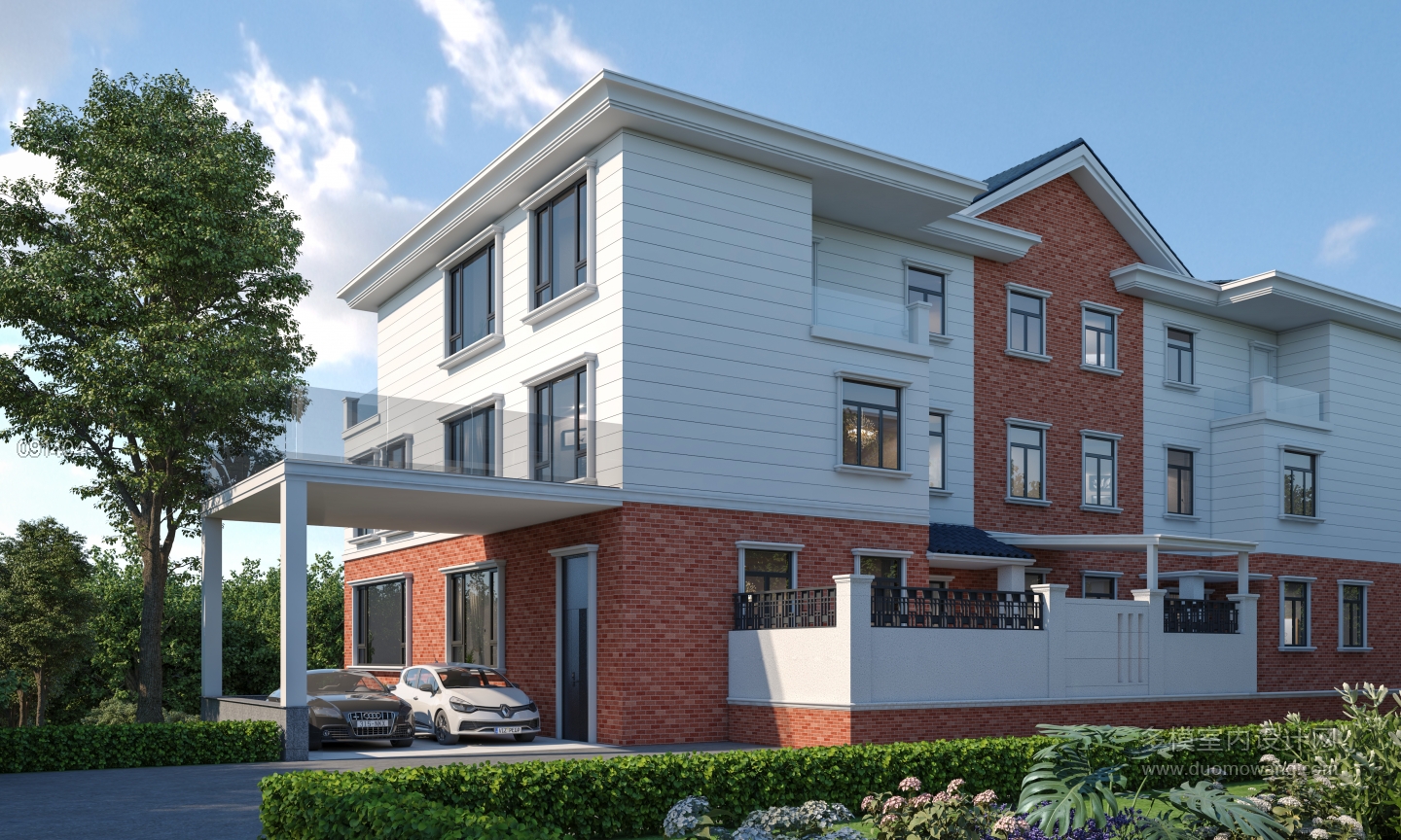 别墅外立面透视