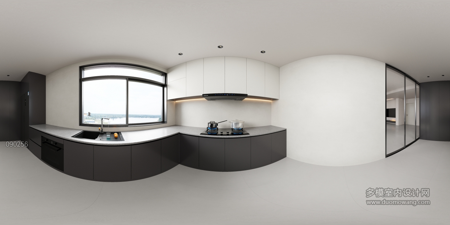 现代黑白灰-厨房