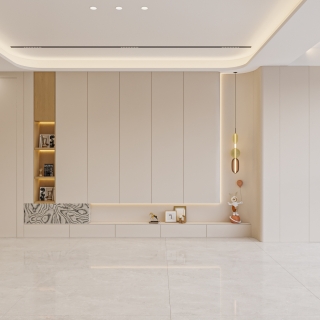 奶油风客餐厅单张2