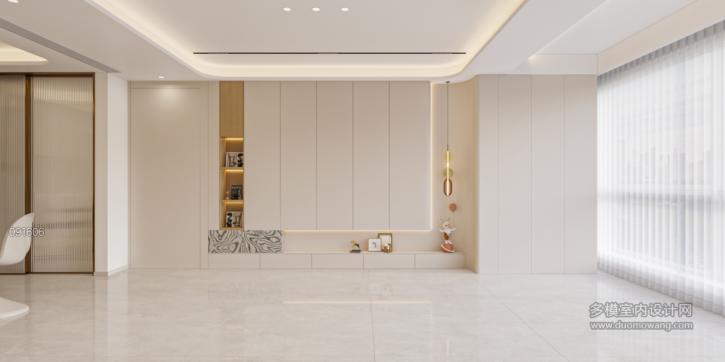 奶油风客餐厅单张2