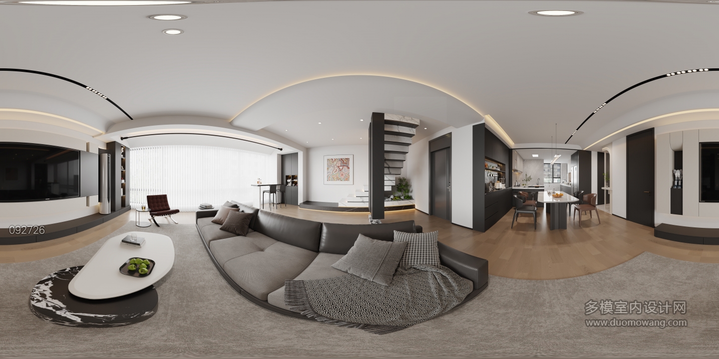现代客厅全景