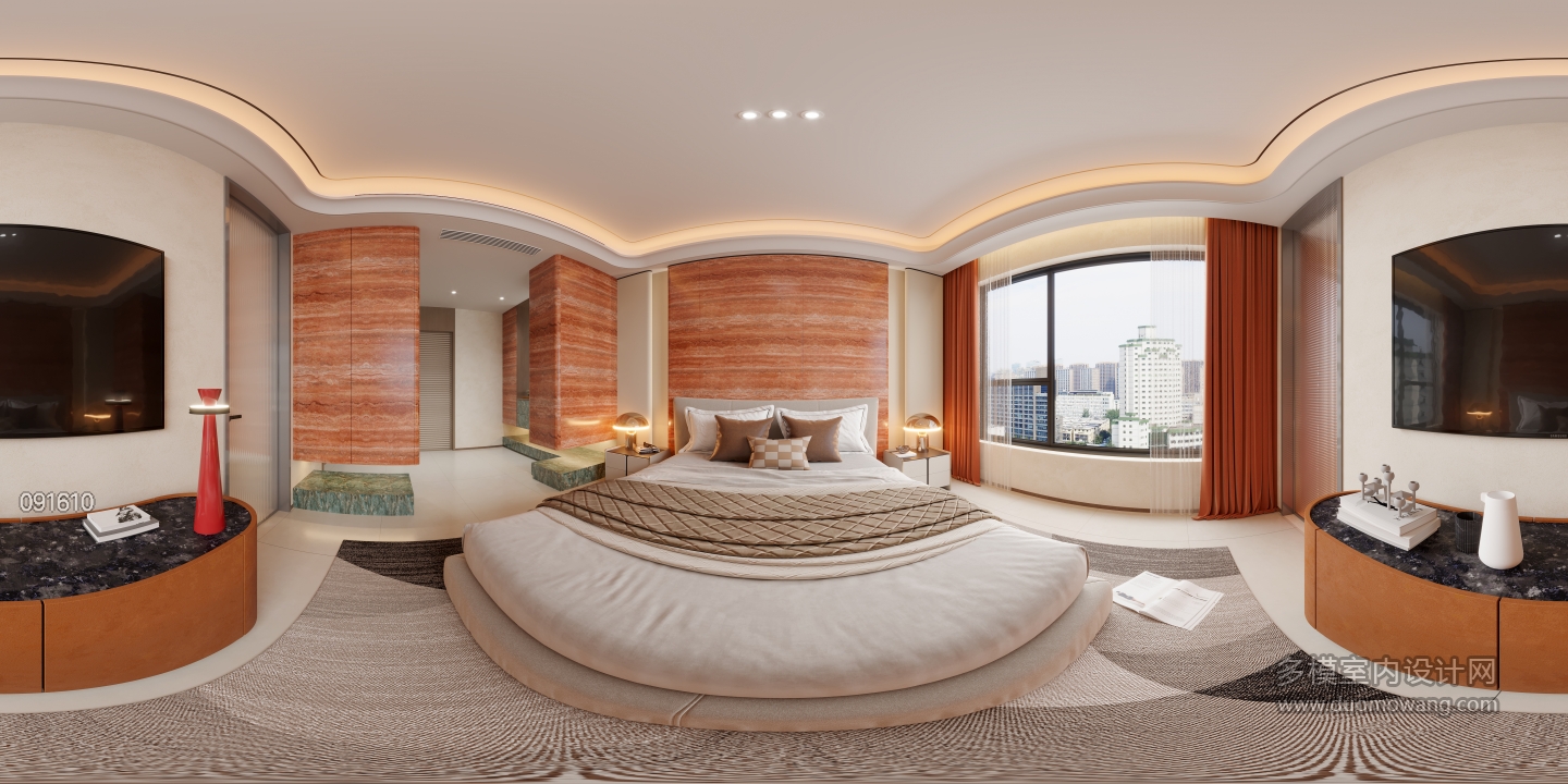 现代主卧全景