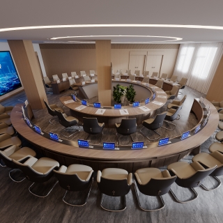 现代-会议室特写