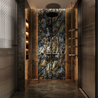 现代公共淋浴间