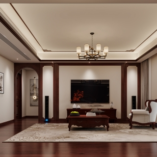 新中式电视背景特写