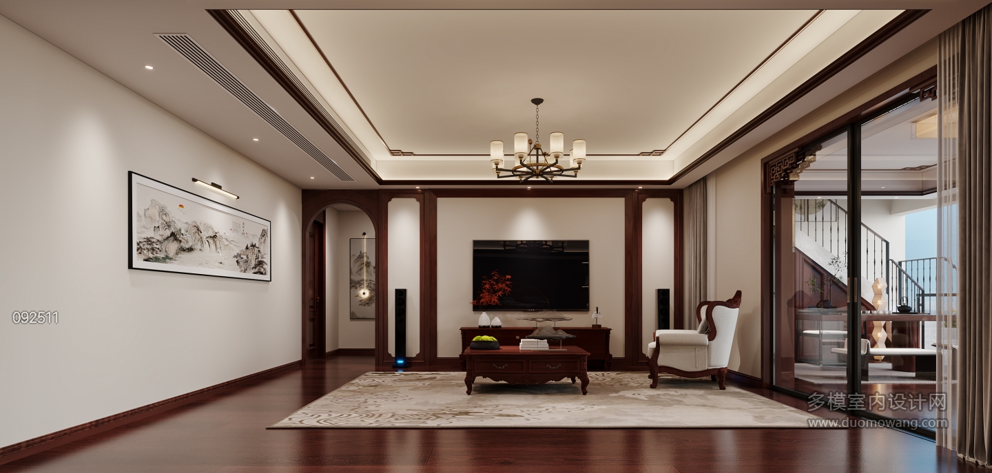 新中式电视背景特写