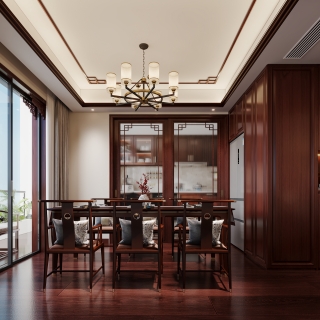 新中式餐厅特写