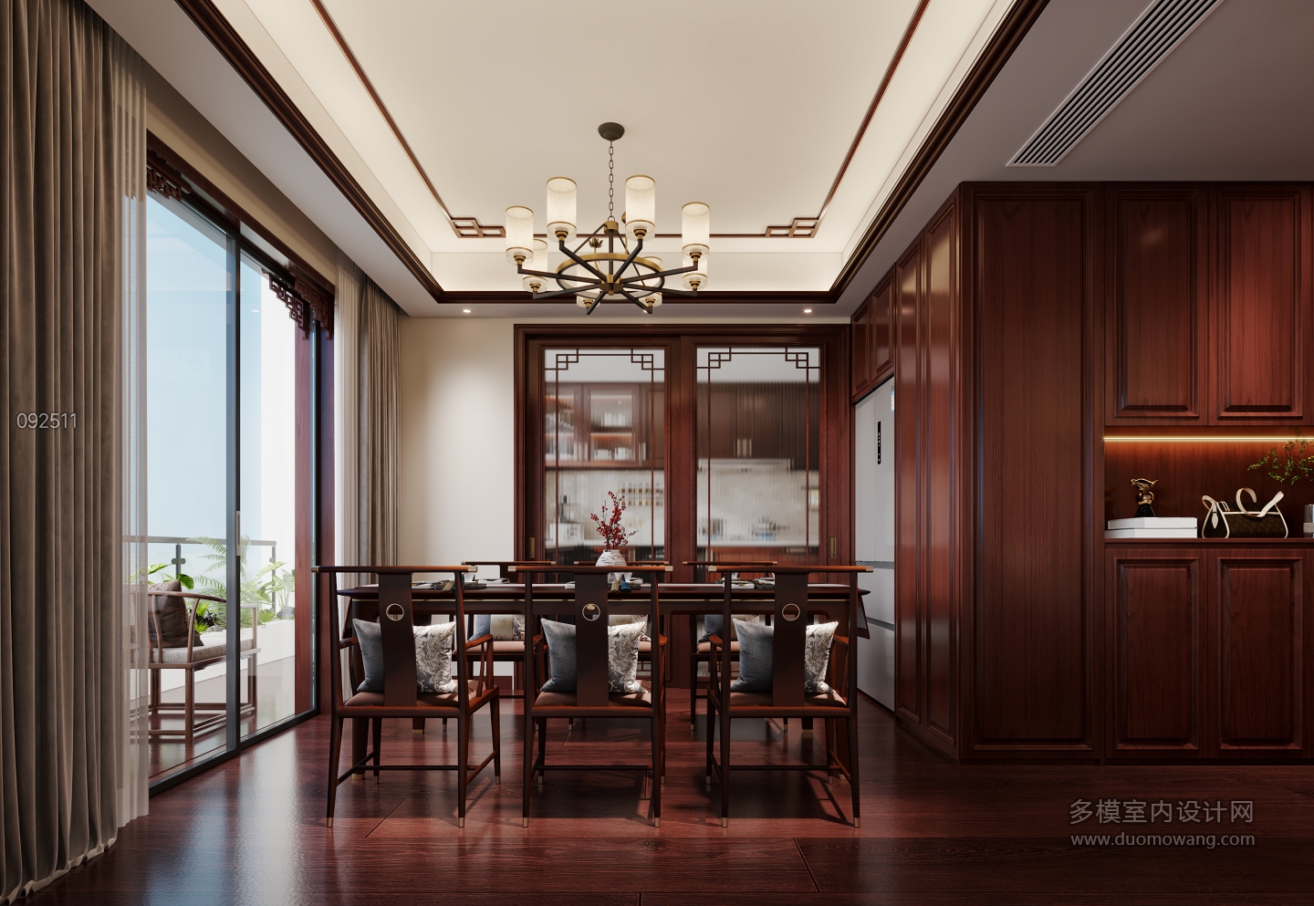 新中式餐厅特写