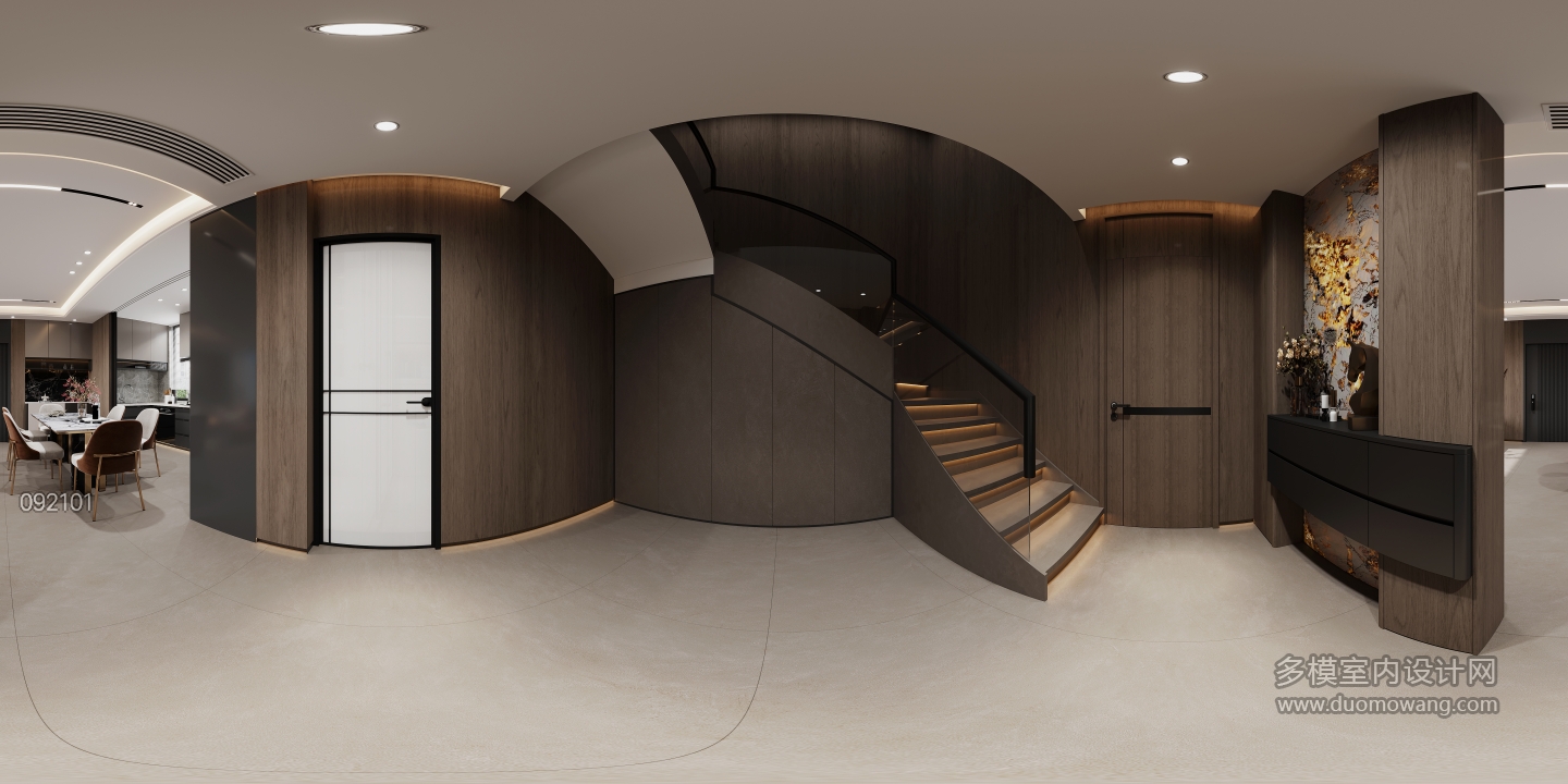 现代一楼楼梯全景