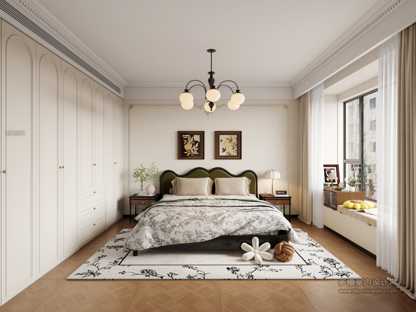 12法式中古风主卧单张