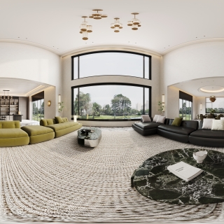 现代-一楼客厅全景