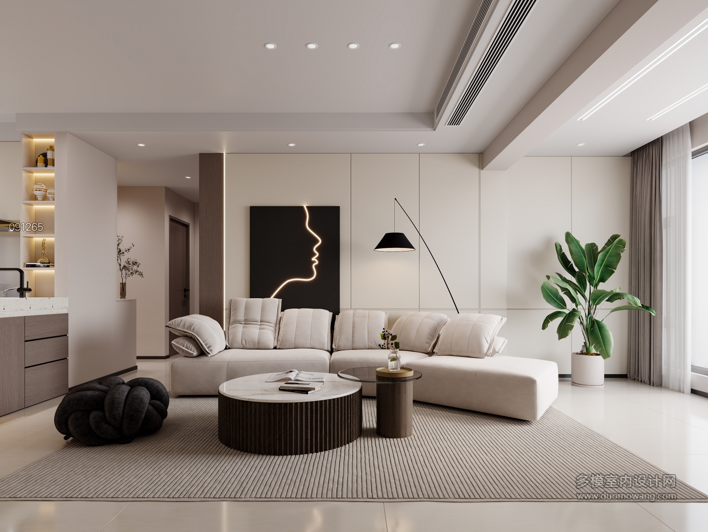 现代沙发背景特写