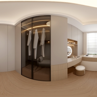 现代衣帽间全景