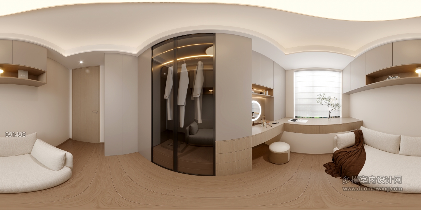 现代衣帽间全景