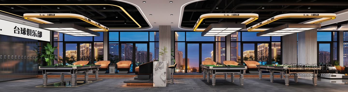 现代台球室大厅静态a (1)