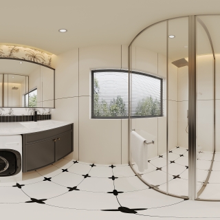 现代三楼卫生间全景