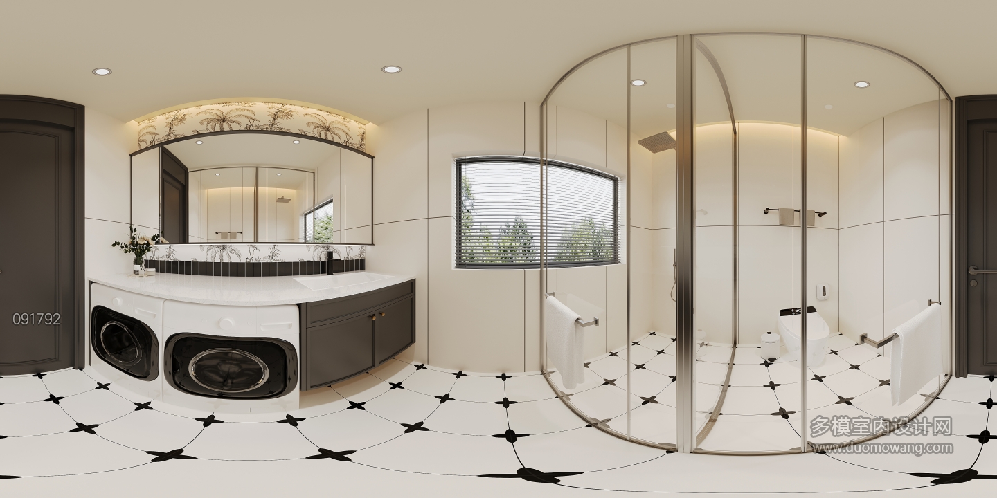 现代三楼卫生间全景