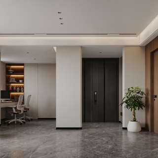 现代公共区特写