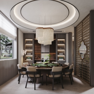 新中式1楼_餐桌静态