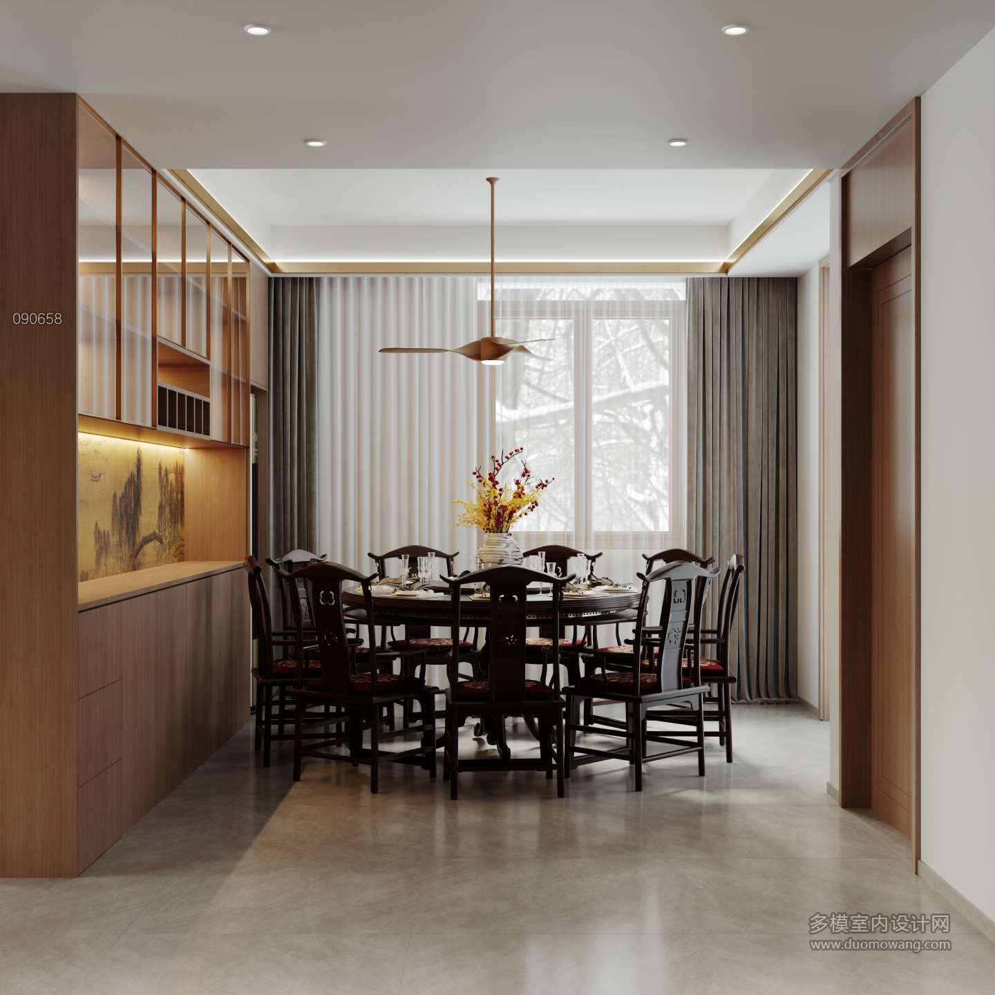 新中式三层餐厅静态1