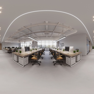 公共办公区全景