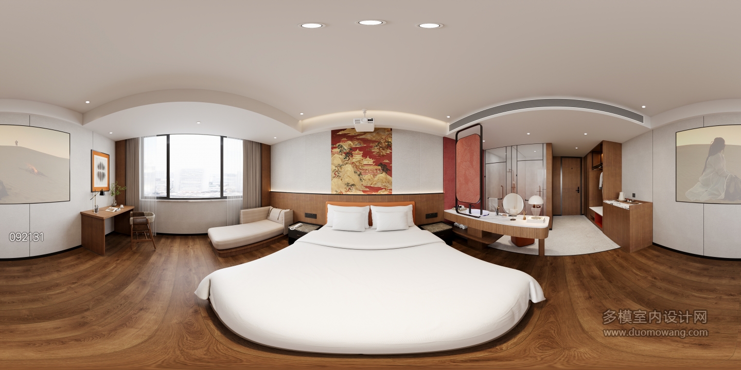 现代单人间全景 投影仪