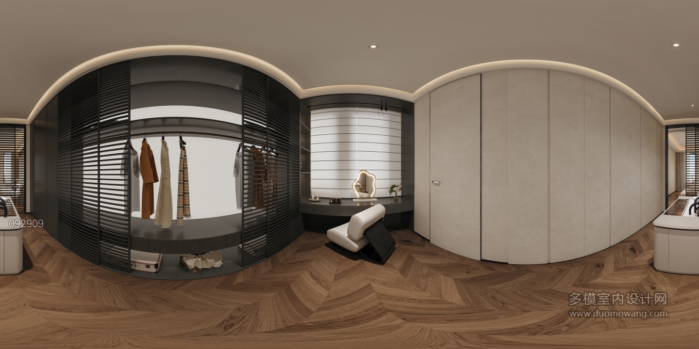 四楼衣帽间全景