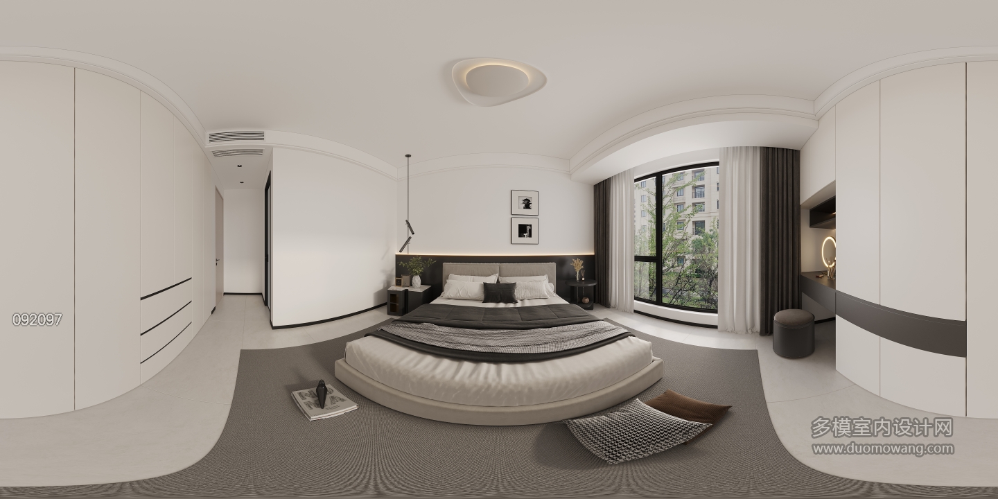 现代主卧全景