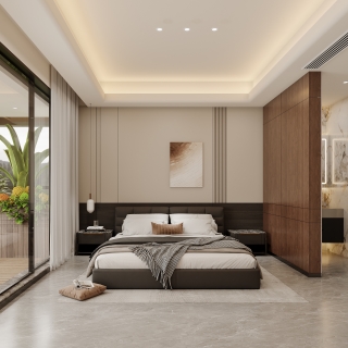 现代四层主卧特写