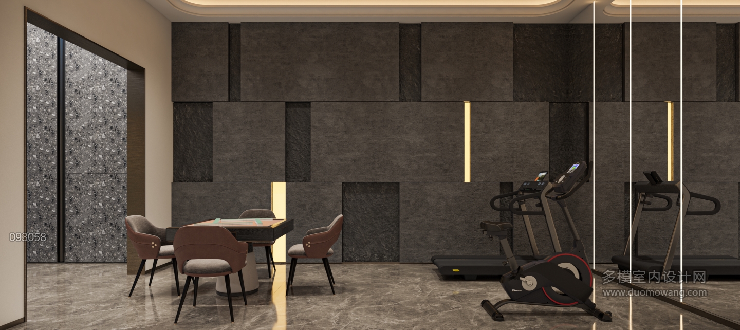 现代地下室多功能区