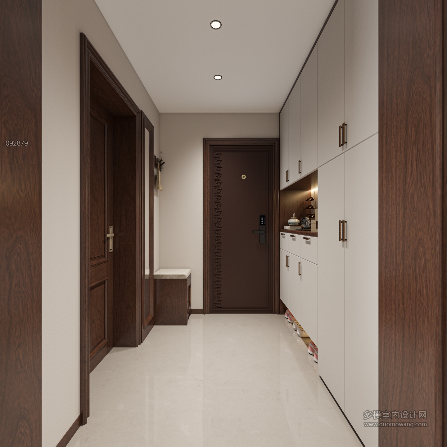 新中式入户鞋柜1