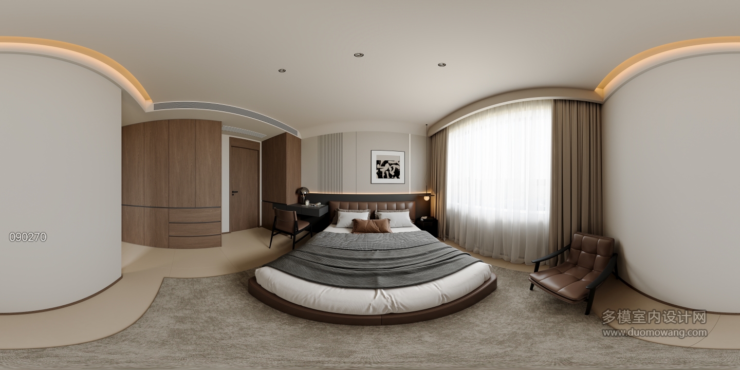 现代主卧360