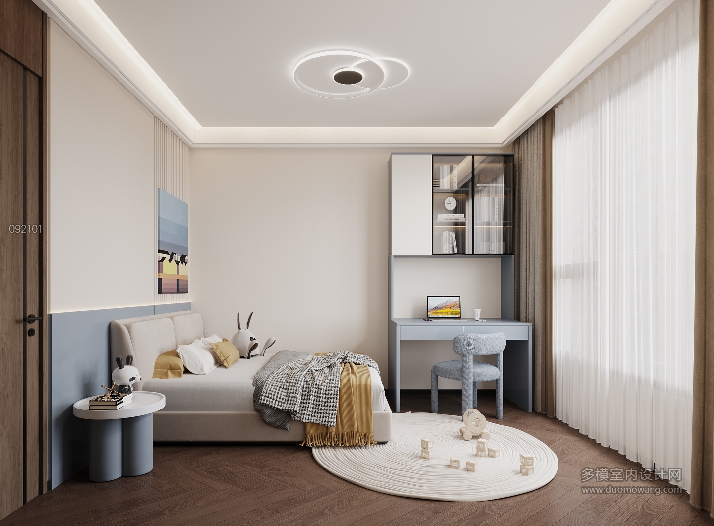 现代二楼男孩房