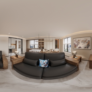 新中式客餐厅全景