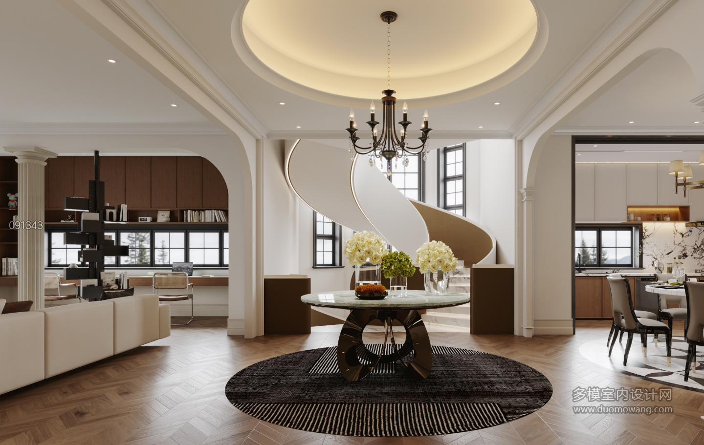 法式-一层大厅特写3