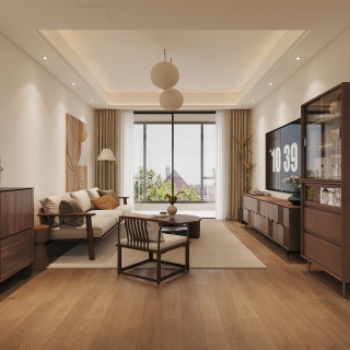 现代中古二楼客厅