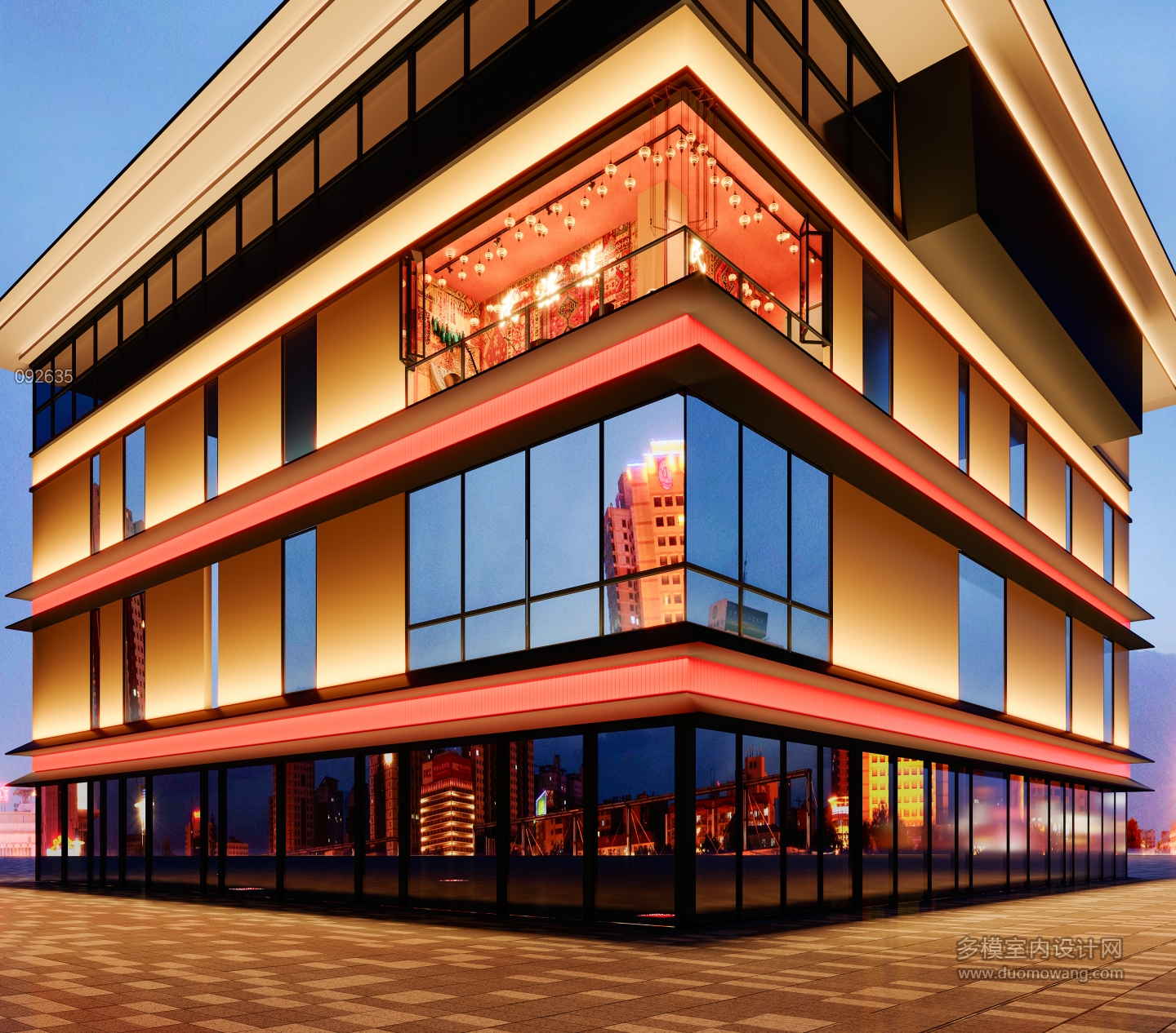 不夜城外立面视角一