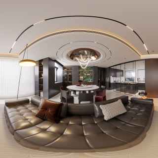 现代客餐厅全景