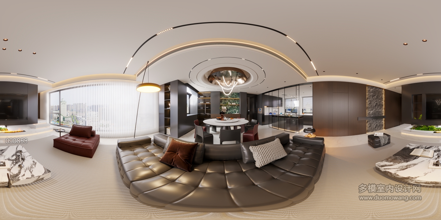 现代客餐厅全景